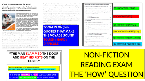 Paper 2 Reading exam PowerPoint - The 'HOW' question - GCSE English Language