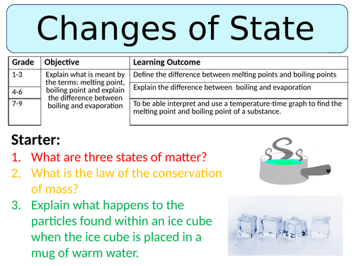 NEW AQA GCSE (2016) Physics - Changes of State