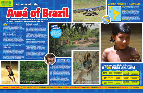 Y5 The Explorer - Katherine Rundell- The Awa Tribe- Comprehension Task