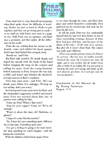 Year 5 Clockwork by Philip Pullman Comprehension p11-14