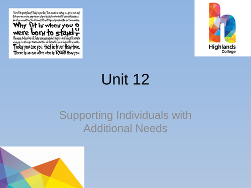 Support for individuals with additional needs