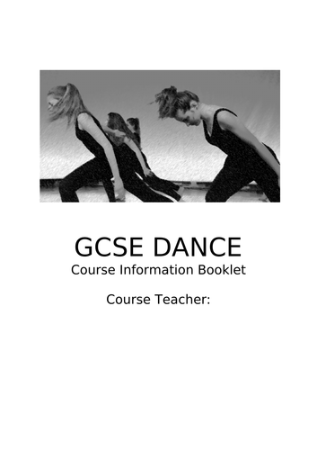 Year 8 GCSE Dance Option Booklet