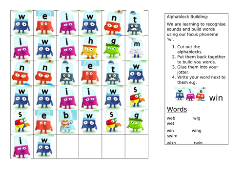 Alphablocks: Word Build 'w'