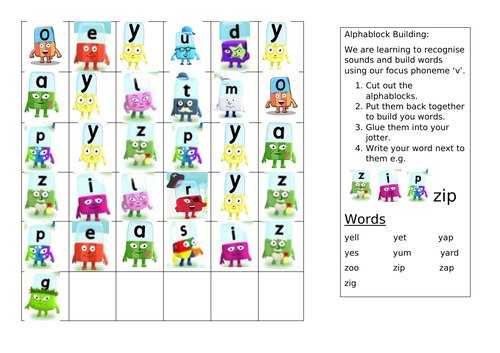 Alphablocks: Word Build 'y and z'