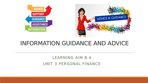Information guidance and advice