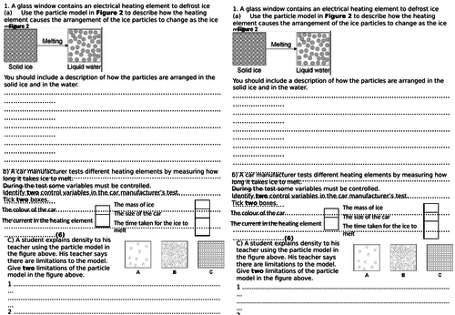 AQA Changes of State (two lessons)