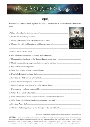 Quiz to accompany WW2 class reader
