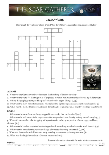 ww2 crossword and word search teaching resources