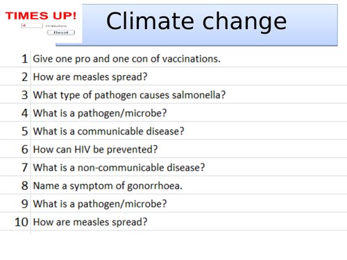 Topic 9 Greenhouse gases and climate change