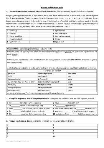french-reflexive-verbs-answer-sheet-included-teaching-resources