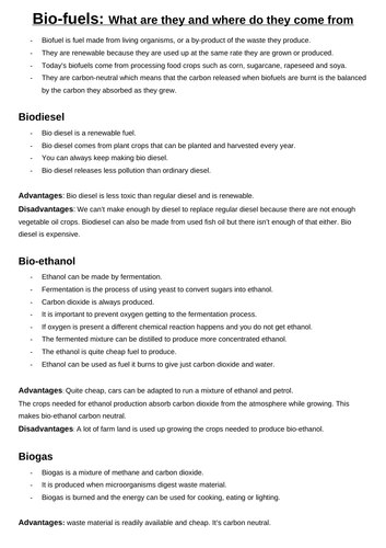 energy sources