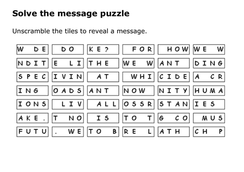 Solve the message puzzle from Greta Thunberg