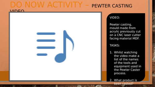 Casting Starter Activity