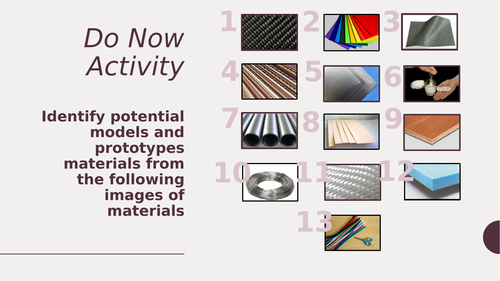 Models and Prototypes Starter Activity