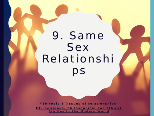 WJEC Eduqas GCSE Religious Studies C1 Relationships - 09. Same sex relationships