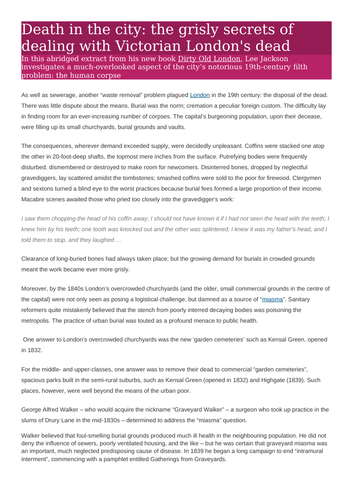 Death in the Victorian City article