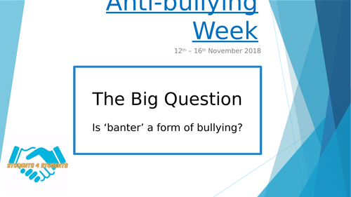Banter or Bullying PSHE Lesson