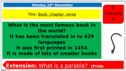 Fun introduction to The Bible double lesson