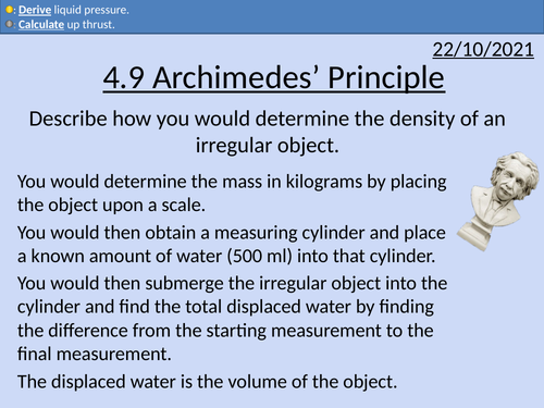OCR AS level Physics: Archimedes' Principle