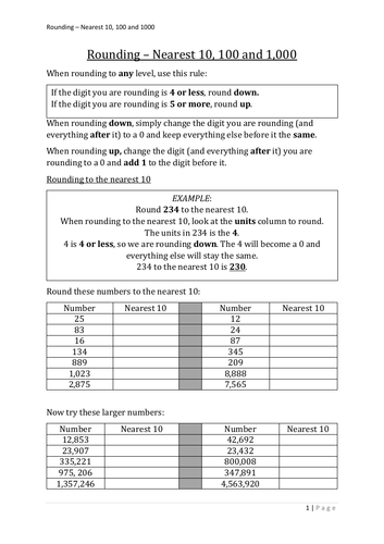 Rounding Numbers