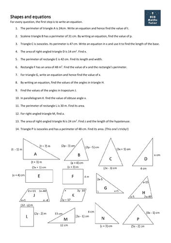 Shapes and equations