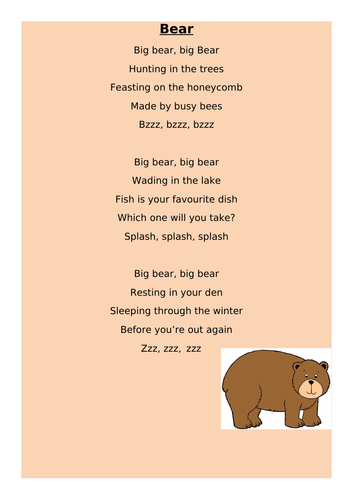 We're Going on a Bear Hunt - Year 1 English Planning 10 Day Unit Michael Rosen