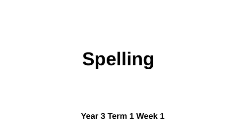 Spelling Lesson