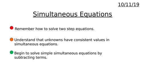 Simultaneous Equations