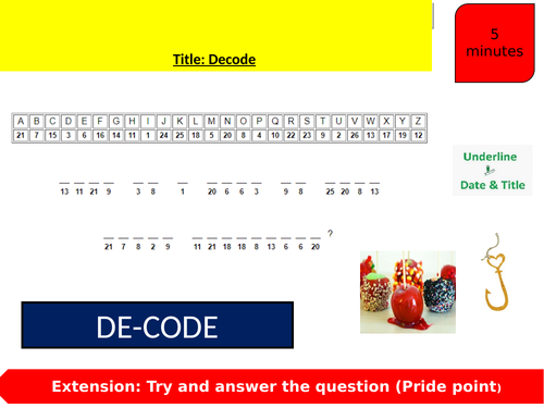 PSHE Halloween lesson