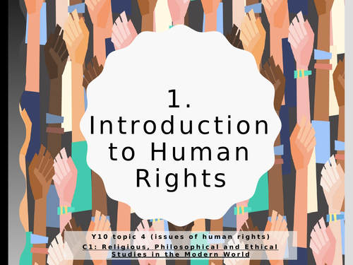 WJEC Eduqas GCSE Religious Studies C1 Human Rights- 01. Introduction to topic