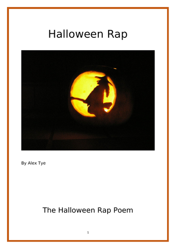 Year 5/6 Halloween Reading Comprehension - Halloween Rap Poem.