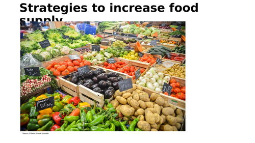 Strategies to increase food supply