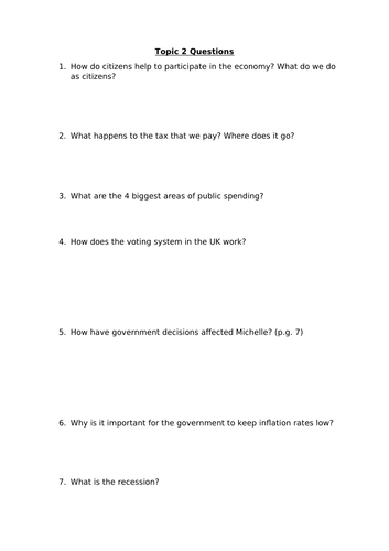 LIBF Level 2 Topic Questions