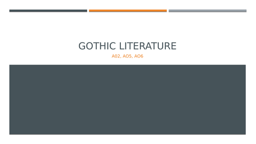 Gothic Lit GCSE Paper 1