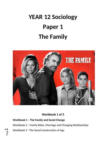 CIE AS Sociology 'The Family Workbook' 1 of 3