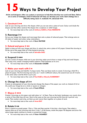 15 Ways to Develop Your Project