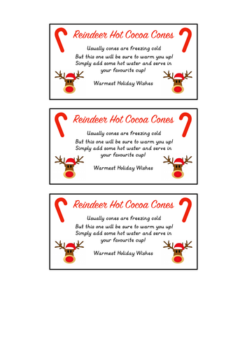 hot chocolate gift tags printable free