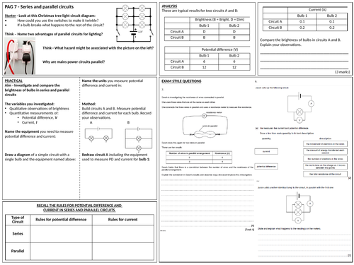 Series and Parallel Circuits Practicals - Revision lesson - Physics GCSE