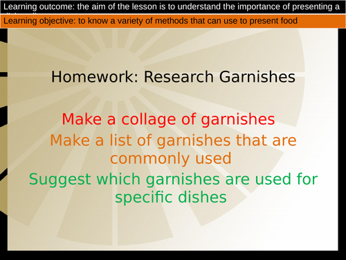 Garnishing