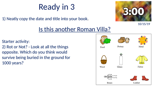 KS3 History Y7 The Romans - A Roman Villa - or is it?