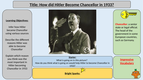 Hitler - Becoming Chancellor of Germany - OCR J411 Living Under Nazi Rule