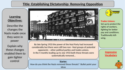 Removing Nazi Opposition - OCR J411 Living Under Nazi Rule