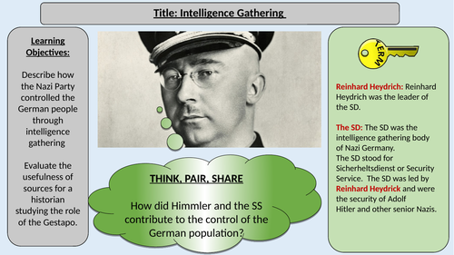 Nazi SD and Gestapo - OCR J411 | Teaching Resources