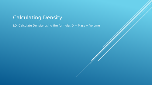 Calculating Density