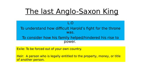 The Last Anglo-Saxon King and the Battle of Stamford Bridge