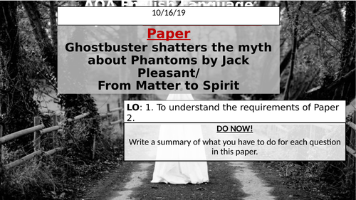 Language Paper 2 Q1-5 on the theme of the supernatural