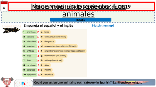 Zona proyecto: los animales