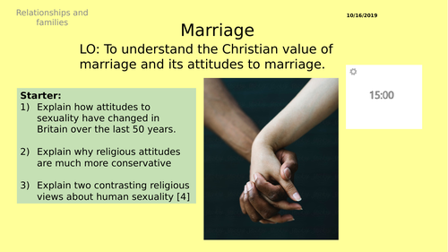 AQA GCSE RS -2  Attitudes to Sex - Theme A Relationships and Families