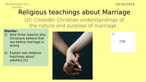 AQA GCSE RS - 4 Marriage- Theme A Relationships and Families