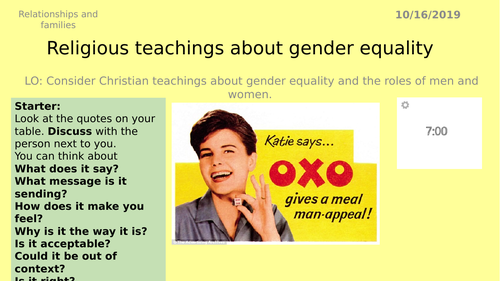 AQA GCSE RS -7 Gender equality - Theme A Relationships and Families
